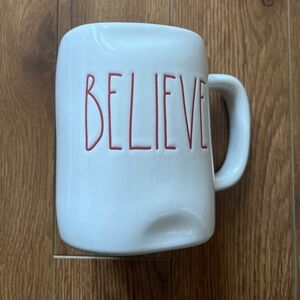 Rae Dunn Believe Christmas mug